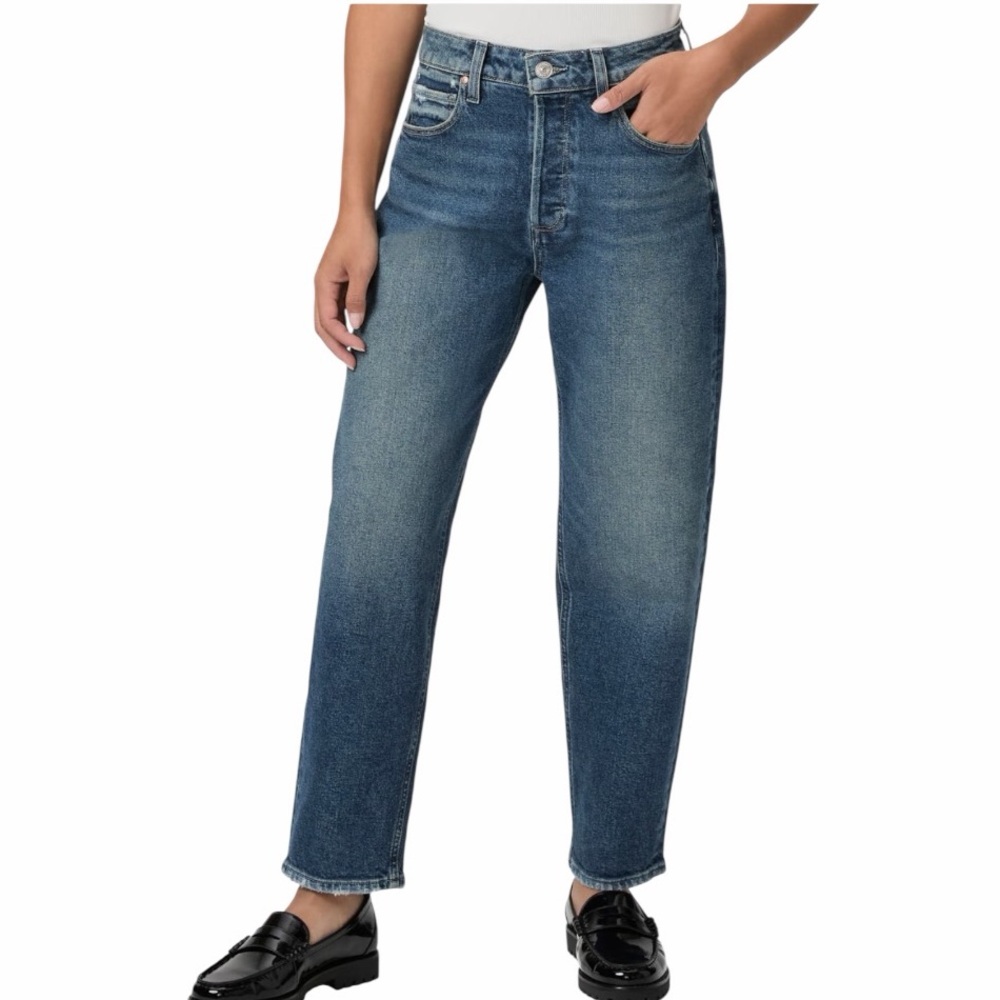 PAIGE alexis barrel cropped jeans in lovejoy size 33 x 27 NEW